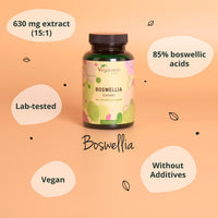 Vegavero BOSWELLIA SERRATA | 9450 mg 15:1 Extract 85% Boswellic Acids | NO Additives | Indian Frankincense Gum Resin Extract | Supports Healthy Bones and Joints | 120 Capsules | Vegan