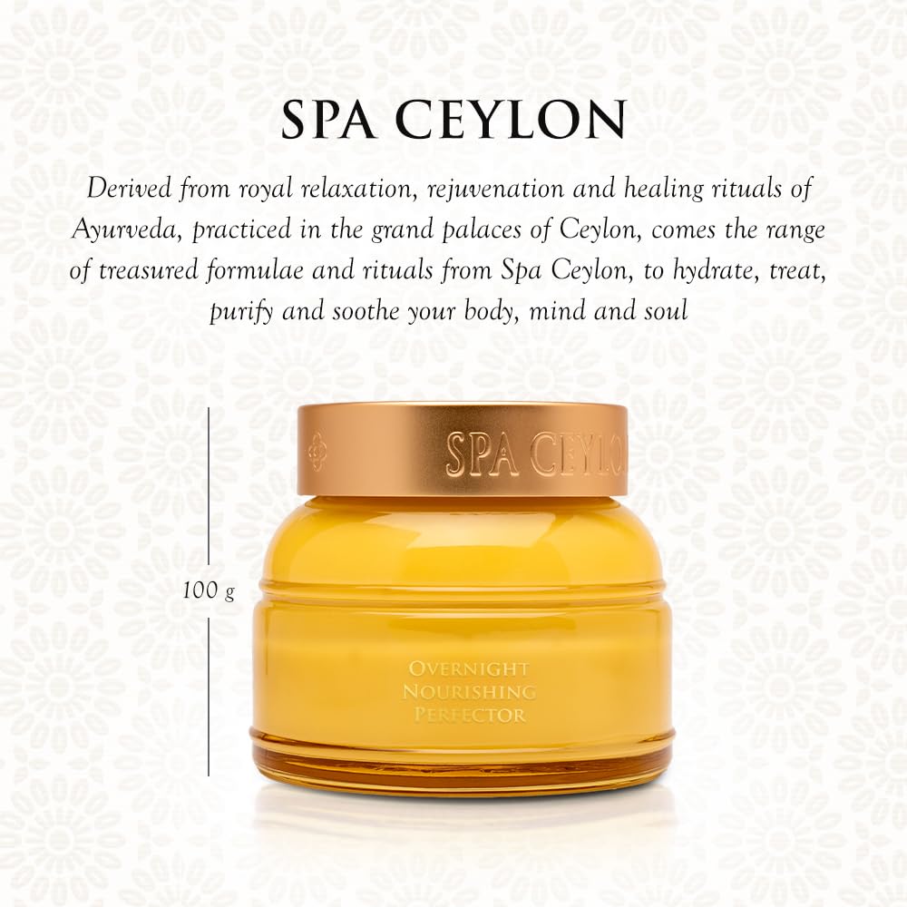 SPA CEYLON White Rice Overnight Nourishing Perfector, Nourishing Overnight Face Cream with Rice Bran Oil, Firming, Natural, Cruelty free skincare for normal to dry skin, 100g