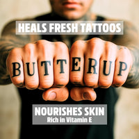 Butter Up Tattoo Aftercare - Heals & Brightens Tattoos, Natural, Organic, Cruelty Free, Rich Creamy Vegan Body Butter 100ml UK Made