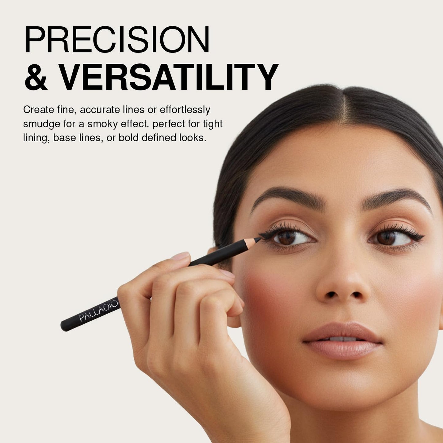 Palladio Wooden Eyeliner Pencil, Thin Pencil Shape, Easy Application, Firm yet Smooth Formula, Perfectly Outlined Eyes, Contour and Line, Long Lasting, Rich Pigment, Lavender