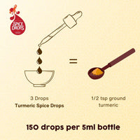 Holy Lama Spice Drops Turmeric Extract - Natural Cooking Ingredient. Savoury, Asian, Thai, Chutneys or Healthy Recipes 1 x 100ml Bottle