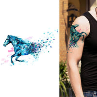 glaryyears Glaryyears Watercolor Animal Temporary Tattoos for Women Adults, 5 Pack Large Big Fake Creative Tattoo Stickers, Perfectly on Body, Rock Art, Tumblers, Smooth Surfaces