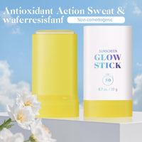 Sunblock Stick 20g Sun Block Sticks for Face Mineral Transparent Sun Stick Spf 50 Face Waterproof, Non-Whitening, Non-Greasy, Suitable for Travel, Vacation, Beach