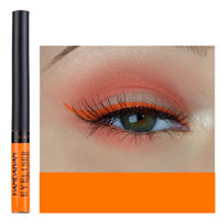 RenhuangFuxi Coloured Eyeliner, Matte Liquid Eyeliner, Orange Eyeliner Long-Lasting Waterproof Liquid Eye Liner, Highly-Pigmented Colourful Eyeliner for Eye Makeup Tools, Black, White, Purple, Brown(Only Orange)