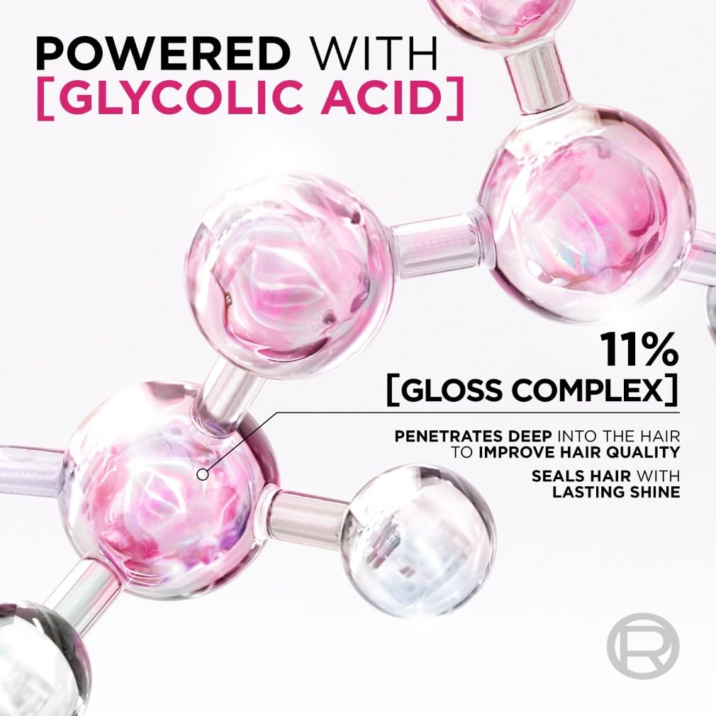 L'Oreal Paris Elvive Glycolic Gloss Conditioner, With Gloss Complex and Glycolic Acid, Fills and Seals Hair Fibres, For Long-lasting, Smooth and Shiny Hair, Ideal for Dull Hair, 150ml