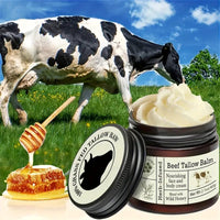 Lustrabelle Beef Tallow for Skin, Unscented All-Purpose Moisturizer, Deeply Nourishing Organic Grass Fed Tallow Balm, Beef Tallow Cream for Face & Body,Olive Oil & Vitami Moisturizing Skin Care Cream for Dry Skin