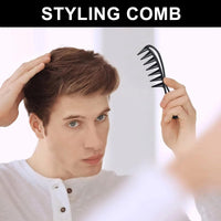 Aestustheri 2-Pack Wide-Tooth Comb for Long Curly Wet Wavy Hair - Anti-Static Smooth-Grip Shark-Tooth Design, Perfect for Detangling Curls - for Women & Men, Hairdresser Use