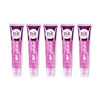 Nicka K NK lip gloss gel 15ml Vitamin E, Shiny, Nourishes, Lip gel (Grape, Pack Of 5)