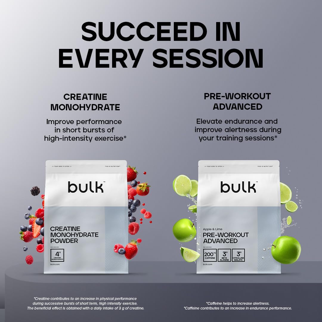 Bulk Vegan Protein Powder, Unflavoured, 500 g, New & Improved Formula, 14 Servings, Packaging May Vary