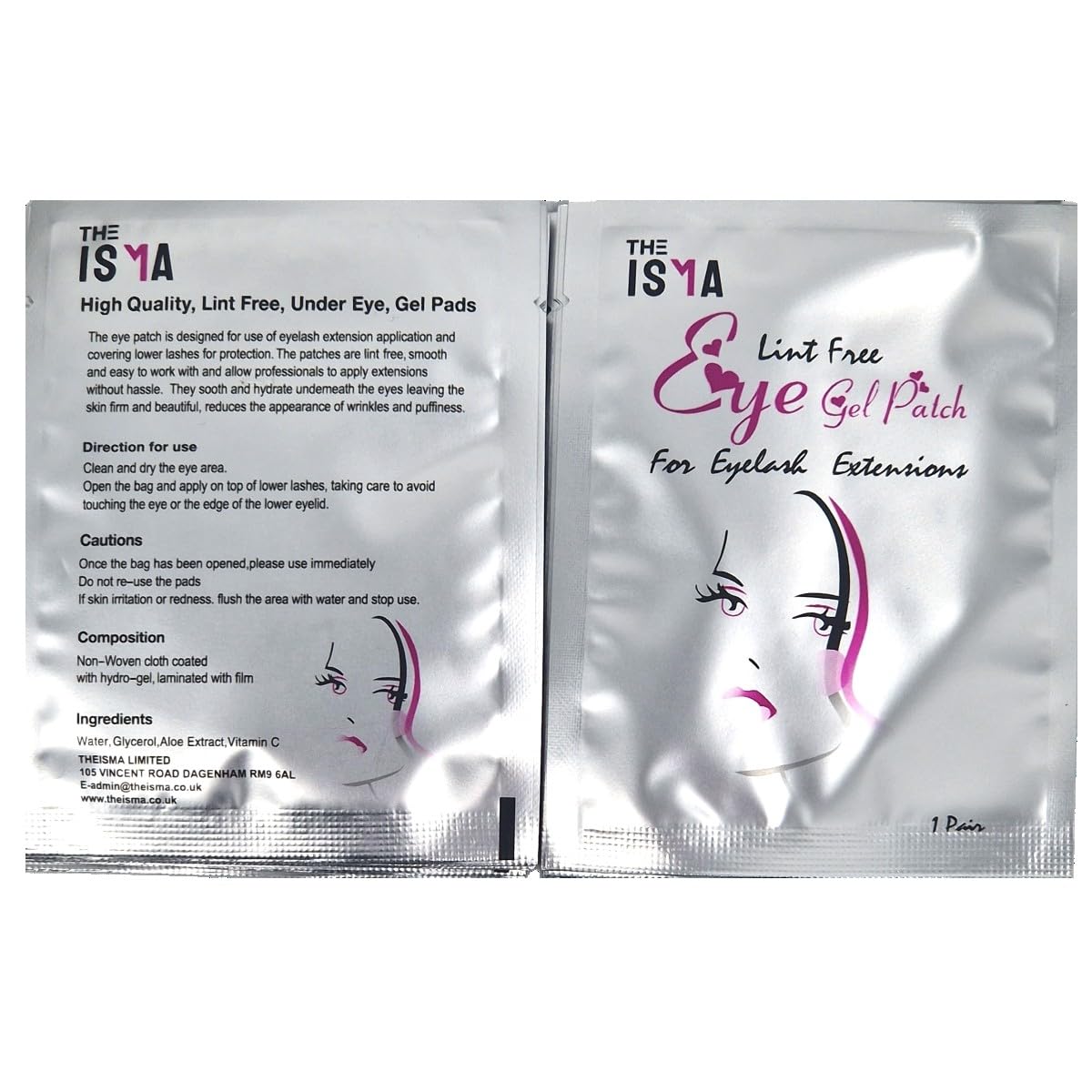 Eye Gel Pads, Lint Free Eyelash Patches, 50 Pairs of Eyelash Extension Under Eye Gel Pads Lint Free Under Eye Patches Eye Mask Beauty Tools Higher Quality products by THE ISMA