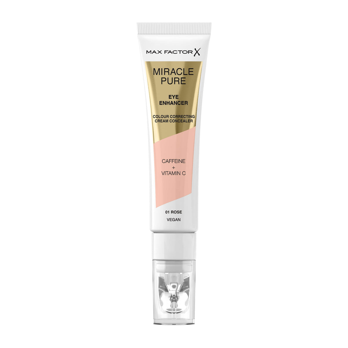 Max Factor Miracle Pure Eye Enhancer - Colour-Correcting Concealer - 01 - Rose, 10ml