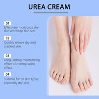 NLFOX 60% Urea Cream - 100g Urea Foot Cream For Cracked Heels And Dry Skin - Urea Cream 60 Percent For Feet And Hand - Maximum Strength Deep Moisturizing Cracked Heel Repair Cream For Foot And Body Care