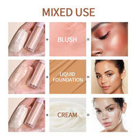 Mornery Liquid Highlighter - Contour Face Stick/Shimmer Cream Makeup, Glitter Luminizer With Cushion Applicator, Natural Looking Bronzer (01 Moonlight)