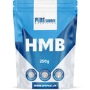 HMB Powder | HMB Beta-Hydroxy Beta-Methylbutyrate Supplement | Suitable for Vegans and Vegetarians | No Artificial Preservatives | Resealable and Recyclable Pouch by Pure Source Nutrition (250g)