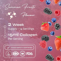 Known Advanced Hydrolysed Marine Collagen Liquid Sachets - 5000mg Collagen, Vitamin A, C - Skin Support - Natural Summer Fruits Flavour - 14 Sachets