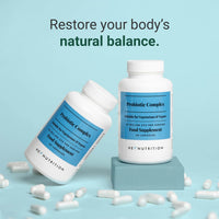 Hey Nutrition Probiotic Complex Supplement - 20 Billion CFU - Suitable for Vegetarians & Vegans - Supports Gut & Skin Health, Improves Immune Response - UK Manufactured - 60 Vegan Capsules