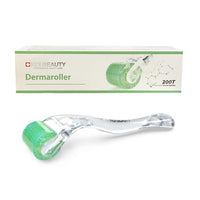 Koi Beauty KOI BEAUTY Derma Roller 1mm - 200 REAL NEEDLE, Professional Microneedling Roller for Hair &Beard Growth at Home, Dermaroller for Face Body Scalp for Women Men, Micro Needling Roller Titanium