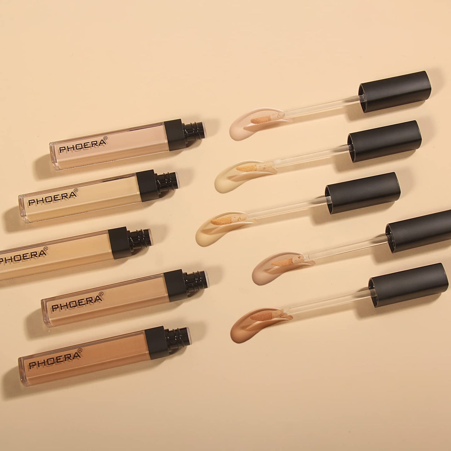 Anglicolor PHOERA Full Coverage Liquid Concealer 1 Count, Moisturizer HD High Definition Foundation, 24HR for Dark Circles (103#BEIGE)