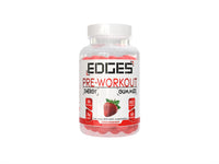 Edges Pre-Workout Gummies 60 Guarana Gummies for Men & Women - Guarana Energy Gummies - Strawberry Flavoured Pre-Workout - Gym Supplement - with B12 Vitamins, Lion's Main and Maca Root