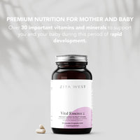 Zita West Vital Essence 2 - Premium Pregnancy Vitamins for Women - Second Trimester Multivitamins - 60 Capsules (1 Month Supply)