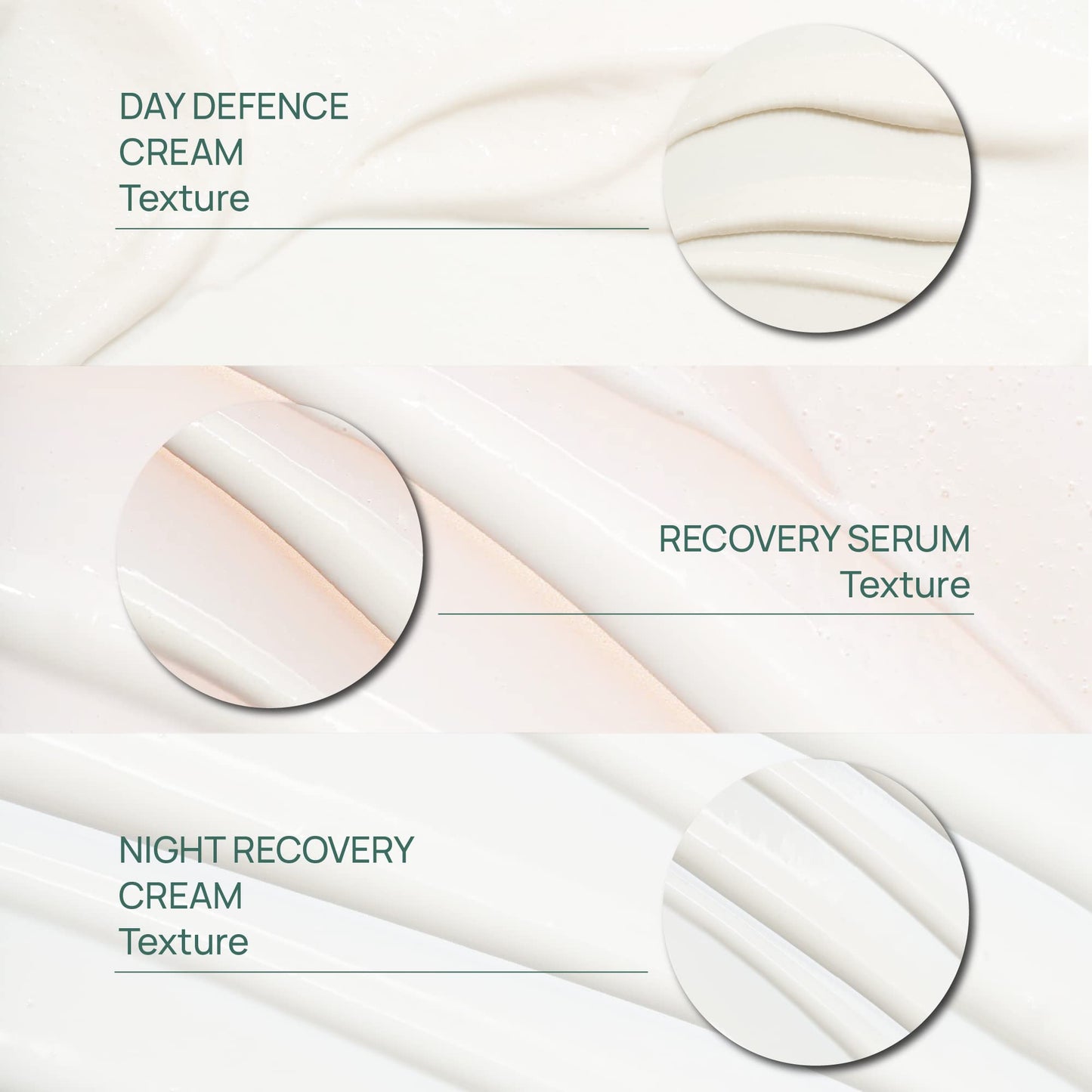 VIVE Menopause Perimenopause Skin Therapy - Deep Restore Ritual - Recovery Serum + Day Face Cream + Night Cream Recovery - Anti Blemish Treatment - Anti Inflammatory - Face Cream for Mature Skin