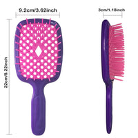 Maxmana Secret Detangler Hair brush,Detangling Brush, Massage Curl Comb for for Women, Men,Girls and Kids for Natural Curly Wet Dry Thick Straight Long Hair (Purple Red)