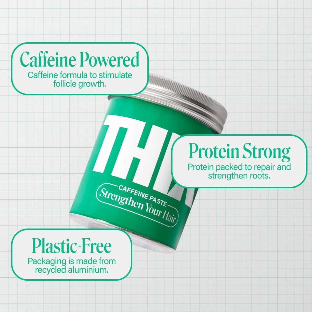 THIX Caffeine Styling Paste | Featured in GQ Magazine for Thicker, Fuller Hair | Stimulates Hair Growth with Proteins & Vitamins - 100ml