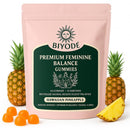 BIYODE Premium Feminine Balance Women’s Probiotic Gummies – Vaginal & Digestive Health Support – with Vitamin C for Immune Boost – Promotes Feminine pH Balance & Gut Flora – Vegan, Gluten-Free, Low Sugar