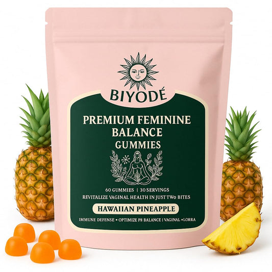 BIYODE Premium Feminine Balance Women’s Probiotic Gummies – Vaginal & Digestive Health Support – with Vitamin C for Immune Boost – Promotes Feminine pH Balance & Gut Flora – Vegan, Gluten-Free, Low Sugar