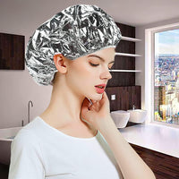 LATRAT Pack of 2 Aluminium Foil Caps for Perm, for Hair, Thermal Salon Hair Cap, Nourishing Waterproof