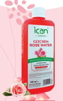 ICAN LONDON ican London Rose Water Glycerine Soothes & Softens Skin/Hydrating Skin Protection 100ml