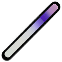 Mont Bleu Large Colour Crystal Nail File in Black Pouch - Genuine Czech Tempered Glass - Handmade in Czech Republic