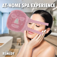 Perfect Remedy Ice Pack Cold Face Eye Masks Reduce Face Puff, Dark Circles, Reusable Cold Hot Gel Face Eye Mask (Pink)