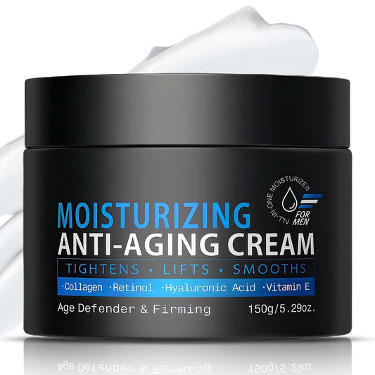 EliiSkinn 150G Men's Skin Tightening Face Cream - Anti Aging Moisturizer to Reduce Fine Lines & Wrinkles, Youthful Face Cream for Men, Anti Wrinkle Moisturizer for Smoother Skin