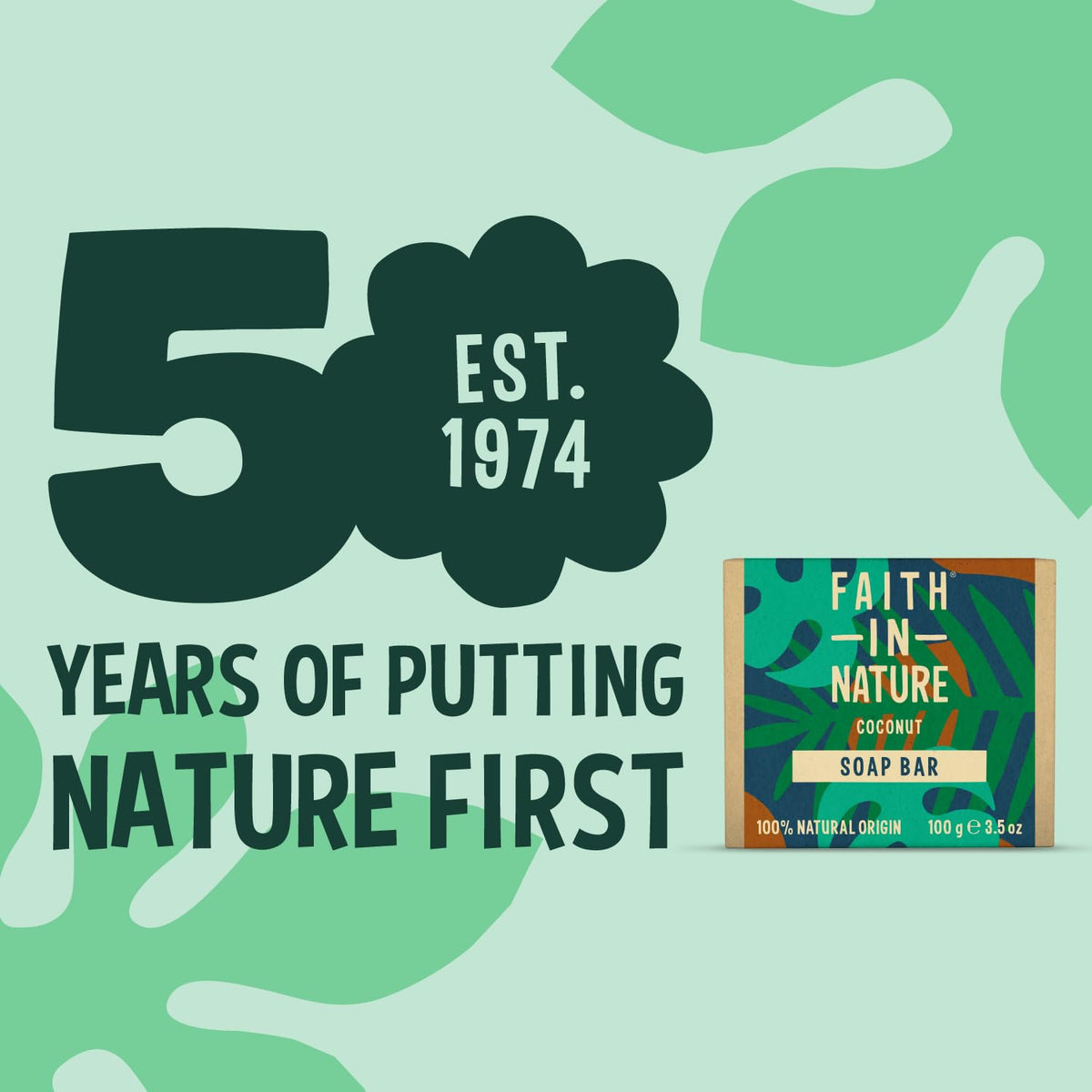FAITH IN NATURE Faith In Nature Natural Coconut Hand Soap Bar, Hydrating, Vegan & Cruelty Free, No SLS or Parabens, 100g
