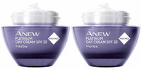 Avon Pack of 2 Anew Platinum Day Replenishing Face Cream SPF25 with Protinol - 50ml