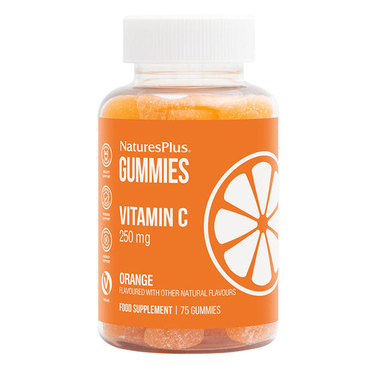 Nature's Plus NaturesPlus Gummies Vitamin C Orange - Nutritious and Delicious Gummies for Collagen, Immune Function - Vegan, Gluten Free, Non-GMO - 75 Gummies