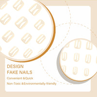 ewku 24Pcs Square Fake Nails French Short, 12 Sizes Full Cover False Nails with glue with Glue Acrylic Nail Kit - Full Cover Glue on Nails for Women Girls Nail Art Manicure Decorations