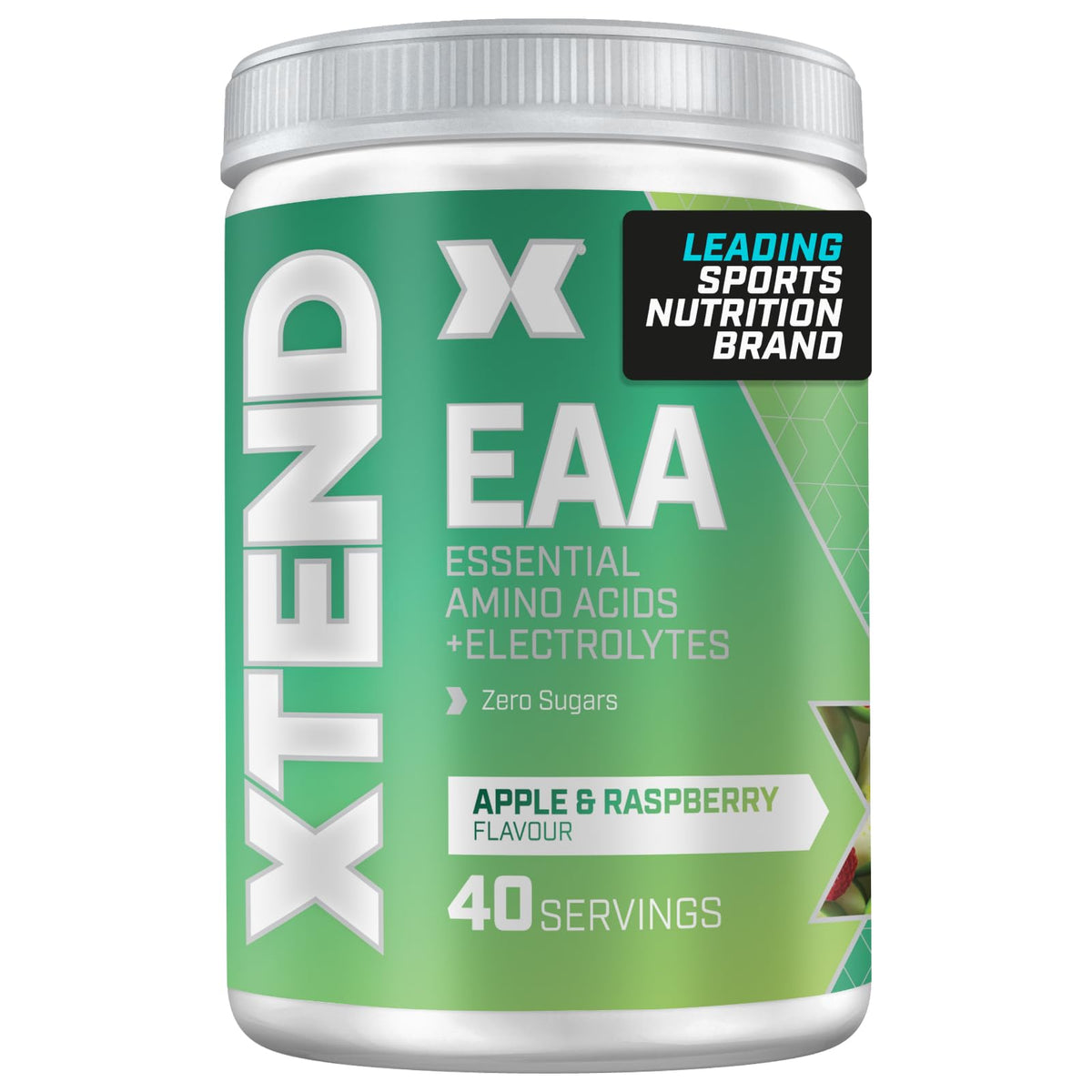 Scivation XTEND EAA Amino Acids Powder|Apple and Raspberry|40 Servings for Hydration and Fitness Performance|9 Essential Amino Acids + Added Electrolytes Recovery Powder to Hydrate, Repair, Recover