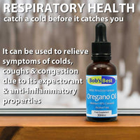Bob's Best Oregano Oil 100% Pure & Natural Wild Mediterranean - Antioxidant & Antibacterial, Minimum 80% Carvacrol – 30ml
