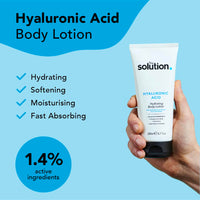 ‎The Solution The Solution Hyaluronic Acid Hydrating Body Lotion (200ml). Hyaluronic Acid Moisturiser with Sea Algae Complex, Night Moisturiser, Day Cream for Body, Vegan & Cruelty Free Womens Moisturiser