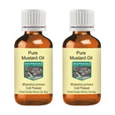 DEVPRAYAG Devprayag Pure Mustard Oil (Brassica juncea) Natural Therapeutic Grade Cold Pressed (Pack of Two) 100ml x 2 (6.76 oz)