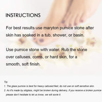 MARYTON Maryton Pumice Stone for Feet, 100% Siliglass Double Sided Pedicure Tools, Callus Remover, Exfoliates & Smooths Skin