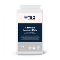 TBQ Nutrition Vitamin B Complex | 6 Months Supply | with B1, B2, B3, B5, B6, B7, B9, B12 & PABA | Contributes to Energy, Nervous System Function & Metabolism | UK-Made