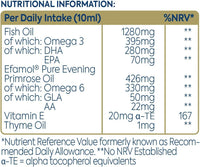 Efamol Efalex Brain Formula Liquid 150ml | Omega 3 Liquid Brain Supplement | Omega 3 DHA + EPA | Omega 6 Evening Primrose Oil | Fish Oil Omega 3 Brain Vitamins | Brain Supplements with Thyme Oil