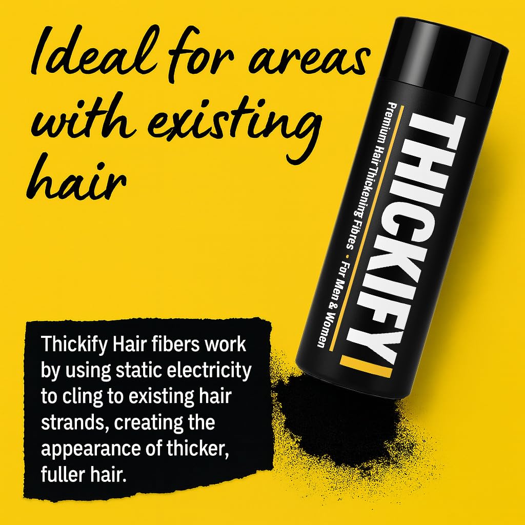 THICKIFY Hair Fibres for Thinning Undetectable & Natural - 28g Bottle - Completely Conceals Loss Instantly - Thickener Topper Fine Women Men (Light Blonde), Number Of Items: 1