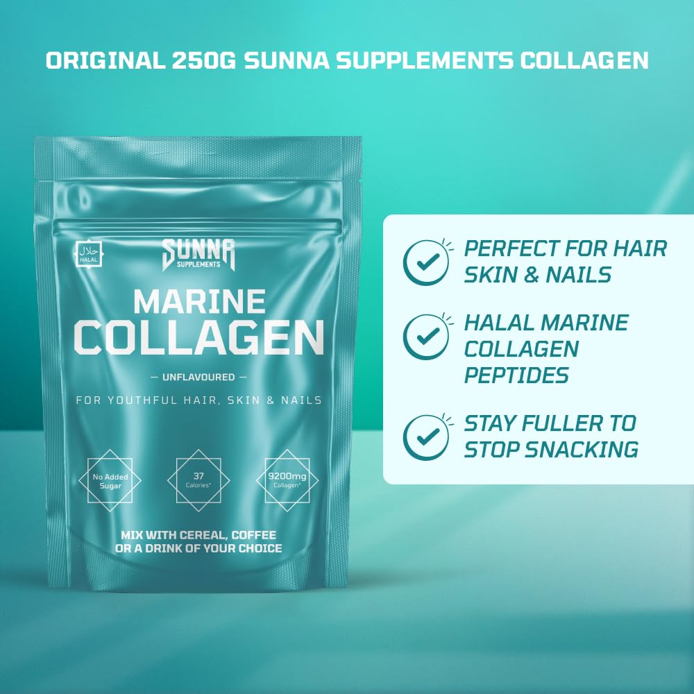 Sunna Supplements Marine Collagen Unflavoured 250g Pouch