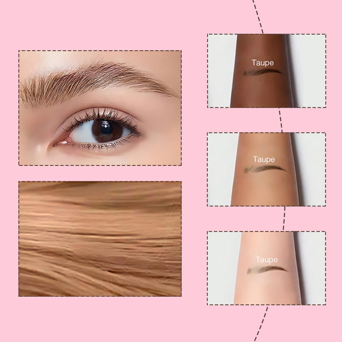 Liftique Instant Brow Brush,Beauty Brow Liquid Eyebrow Pen for Women Angled Brush Eyebrow Pencil Long Lasting Waterproof Anti Smudge Multi purpose Create Natural Eyebrow Shape (Gray Brown)