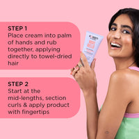 Noughty 97% Natural Hey Curl Scrunching Jelly and Wave Hello Curl Taming Cream Duo, Curl Defining Sulphate Free Vegan Hair Care Set Vitamin Rich Formula for Curly & Wavy Hair, 250ml and 150 ml