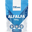 Pure Source Nutrition Organic Alfalfa Powder Support Energy and Stress, Vegan Keto Green Superfood Supergreen Raw Natural Alfalfa Powder Juice Shots by PSN (100g)